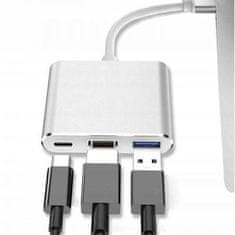 Malatec Adapter 3v1 USB 3.0 USB-C HDMI na USB-C