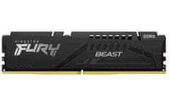 Kingston FURY Beast Black RAM pomnilnik, 16 GB, 5600 MHz, DDR5, CL36, DIMM (KF556C36BBE-16)