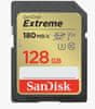 SanDisk Extreme SDXC spominska kartica, 128 GB, C 10, UHS-I, U3, V30, 180/90 MB/s (SDSDXVA-128G-GNCIN)