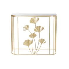 DKD Home Decor Konzola DKD Home Decor Crystal Golden Metal Tropical List rastline (80 x 32,7 x 79,6 cm) (2 enoti)