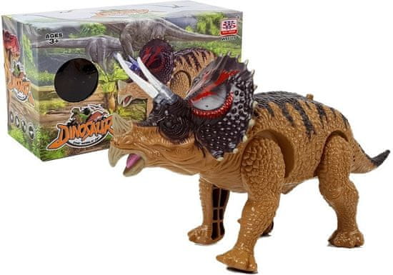 Lean-toys Dinozaver Triceratops na baterije