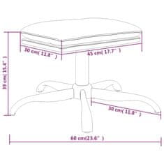 Vidaxl Stolček za noge rjav 60x60x39 cm umetno usnje