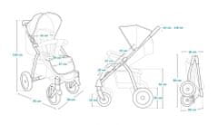 Lionelo ANNET PLUS 2022 športni voziček, črn - odprta embalaža