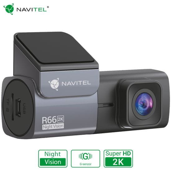 Navitel R66 2K avto kamera, nočni vid, 360° vrtljiva, G-senzor