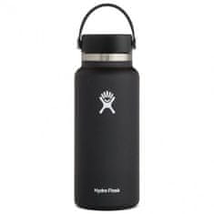 Hydro Flask Wide Mouth Flex Cap steklenica, 946 ml, črna