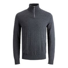 Jack&Jones Moški pulover JJEEMIL Regular Fit 12189339 Dark Grey Melange (Velikost M)