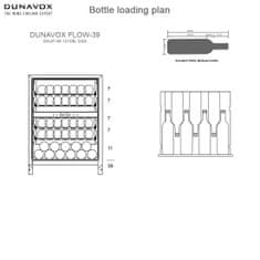 Dunavox vinska vitrina DAUF-39.121DB podpulno vgradna