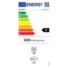 Dunavox vinska vitrina DAUF-39.121DB podpulno vgradna