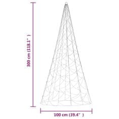 Vidaxl Novoletna jelka iz 500 toplo belih LED lučk 300 cm