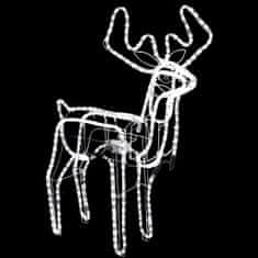Vidaxl Severni jelen z gibljivo glavo 2 kosa hladno bel 76x42x87 cm