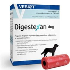 VEBIOT Vitamini, dodatki za pse Digestexan dog 60 kapsul + vrečke za iztrebke