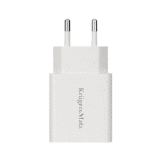 Krüger&Matz Polnilec USB Quick charger QC3.0, maks:18W, bele barve