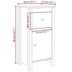 Vidaxl Komoda 40x35x80 cm trdna borovina