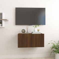 Vidaxl Viseča TV omarica rjavi hrast 60x30x30 cm inženirski les