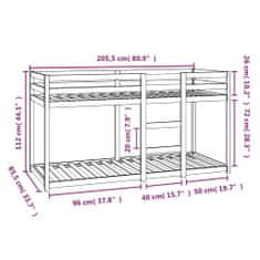 Greatstore Pograd 80×200 cm trdna borovina