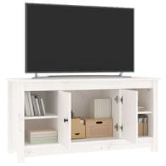 Vidaxl TV omarica bela 103x36,5x52 cm trdna borovina