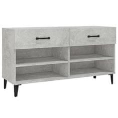 Vidaxl Omarica za čevlje siva 102x35x55 cm inženirski les