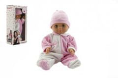 Lutka/dojenček Hamiro 40cm, masivno telo, bela barva + rožnata kapa