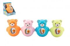 Teddies Medvedek Roly Poly piskljajoči 10 cm plastika 4 barve