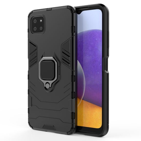 slomart ring armor case kickstand tough rugged cover za samsung galaxy a22 5g črn