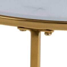 Fernity Okrogla miza Bolton dia.50 cm iz marmorja / z levom