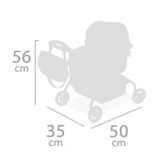 DeCuevas 86035 Moj prvi voziček za punčke z nahrbtnikom in dodatki SKY 2020 - 56 cm
