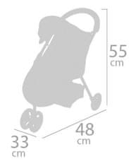 DeCuevas 90243 Športni voziček za lutke na treh kolesih DIDI 2021 - 55 cm