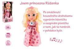 Teddies Plastična lutka Princess Rose 35cm Češka govoreča na baterijo z zvokom