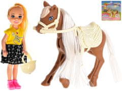 Lutka 13 cm s konjem 14,5 cm
