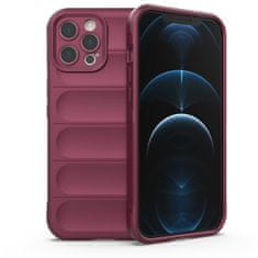 slomart elastičen oklepni ovitek magic shield case za iphone 12 pro max v bordo barvi