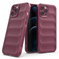 slomart elastičen oklepni ovitek magic shield case za iphone 12 pro max v bordo barvi