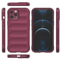 slomart elastičen oklepni ovitek magic shield case za iphone 12 pro max v bordo barvi