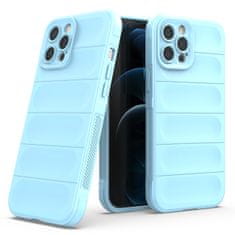 HURTEL MAGIC SHIELD CASE ZA IPHONE 12 PRO MAX, UPOGLJIV OKLEPNI OVITEK, SVETLO MODRA