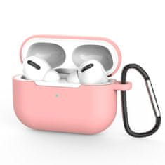 slomart Ohišje za AirPods Pro silikonsko mehko ohišje za slušalke + obesek za ključe roza 