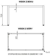 STEMA NY-A057/196/K - 196x76 cm, bela