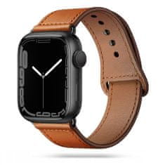 Tech-protect Leatherfit pašček na Apple Watch 38/40/41mm, rjav