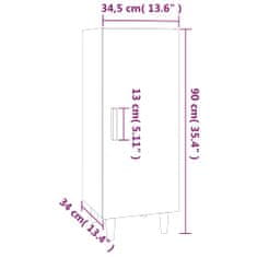 Vidaxl Komoda sonoma hrast 34,5x34x90 cm konstruiran les