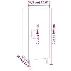 Vidaxl Komoda rjavi hrast 34,5x34x90 cm konstruiran les