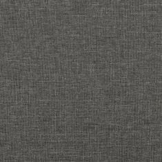 Vidaxl Posteljno vzglavje temno sivo 90x5x78/88 cm blago