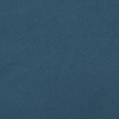 Vidaxl Vzmetnica z žepkasto vzmetjo temno modra 100x200x20 cm žamet