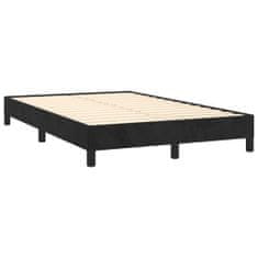 Greatstore Box spring postelja z vzmetnico črna 120x190 cm žamet