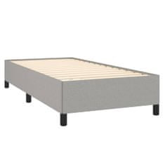 Vidaxl Box spring postelja z vzmetnico svetlo siva 80x200 cm blago