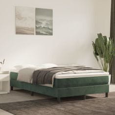 Greatstore Box spring posteljni okvir temno zelen 120x200 cm žamet