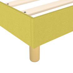 Vidaxl Box spring postelja z vzmetnico zelen 200x200 cm blago