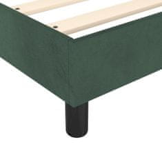 Greatstore Box spring posteljni okvir temno zelen 120x200 cm žamet