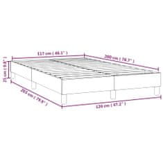 Vidaxl Box spring posteljni okvir svetlo siv 120x200 cm žamet
