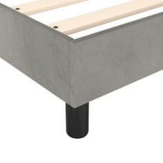 Vidaxl Box spring posteljni okvir svetlo siv 140x200 cm žamet