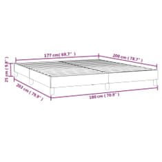 Vidaxl Box spring posteljni okvir svetlo siv 180x200 cm blago
