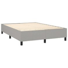 Vidaxl Box spring posteljni z vzmetnico svetlo siv 140x190 cm blago