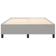 Vidaxl Box spring posteljni okvir svetlo siv 140x190 cm blago